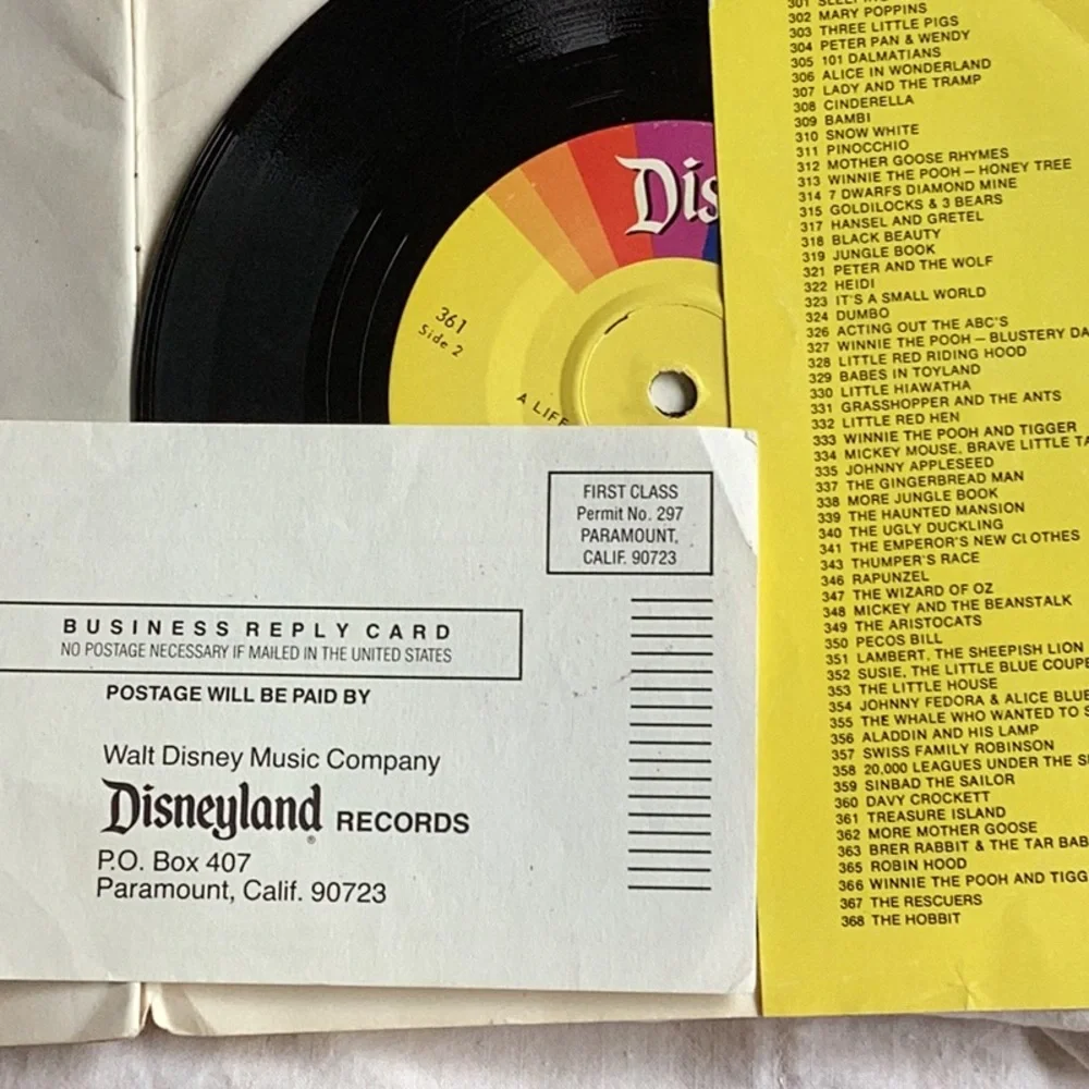 🏴‍☠️ Treasure Island, Walt Disney 24 page BOOK w/ 33 Record. VNPLVC